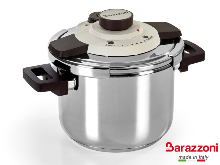BARAZZONI Pressure Cooker - EASY DUAL SYSTEM - stainless steel 22 cm 6 L