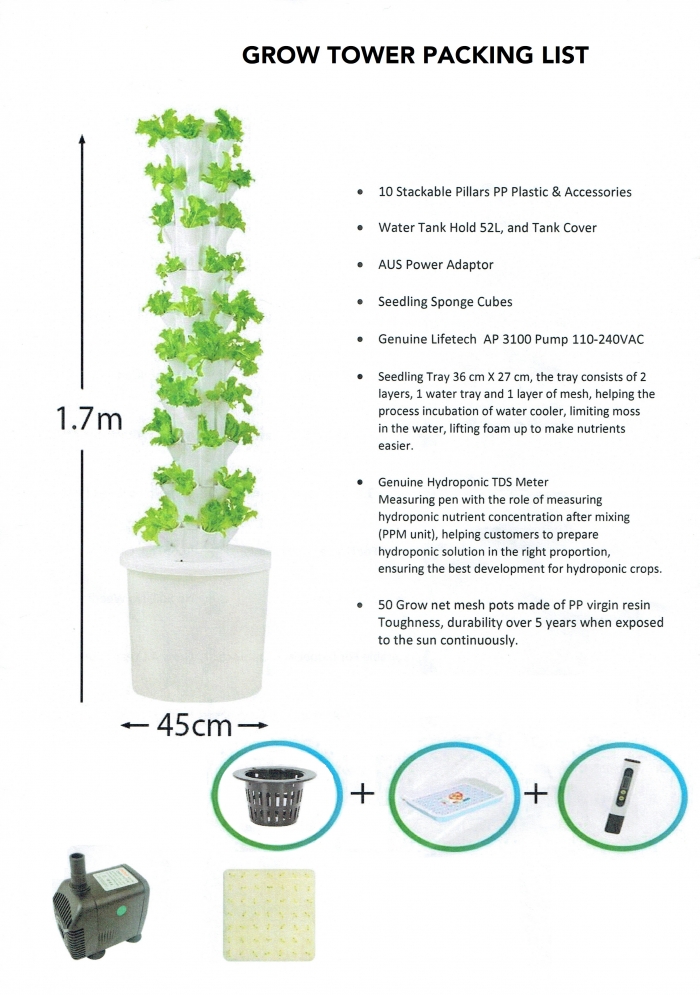 Classica Hydroponic Grow Tower – Food Grade HDPP - Image 2